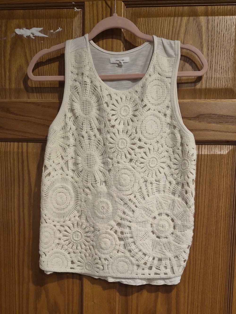 Maurices Cream Crochet Tank Top
